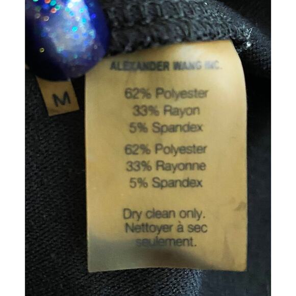 T Alexander Wong Women's Black Bodycon Sleeveless Knit Zip Up Front Mini Dress M - Picture 9 of 9